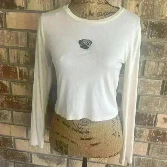 NWOT Wild Fable Women's Long Sleeve Fitted Rib-Knit T-Shirt size L - Picture 3 of 8